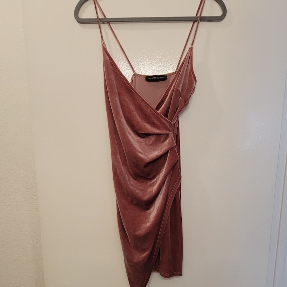 Pink Velvet Cocktail Dress